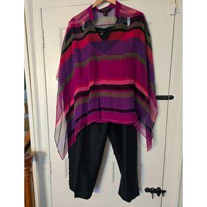 Robbie Bee 3-piece Poncho/Tank/Pant Set, Size 22W